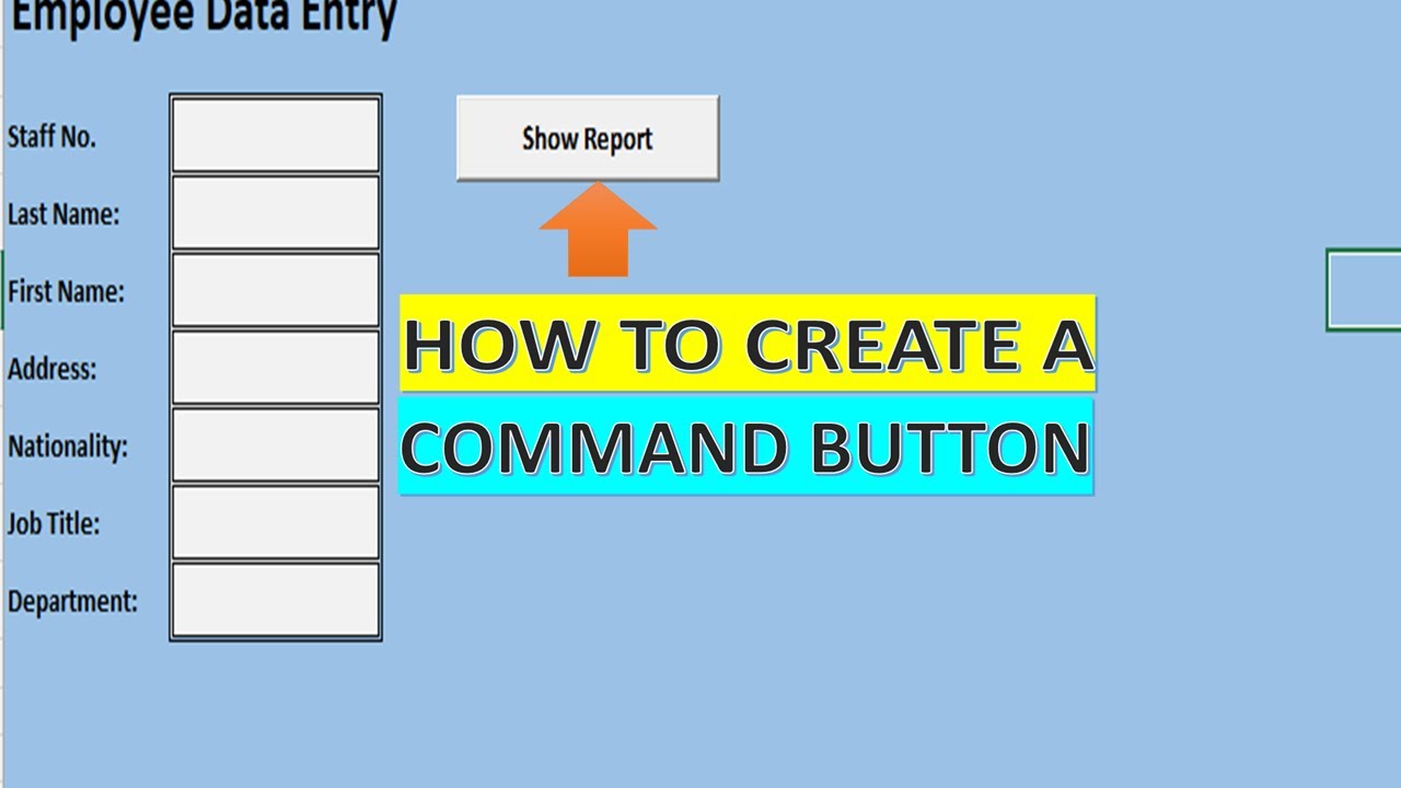 How to create CommandButton to display a sheet in Excel VBA