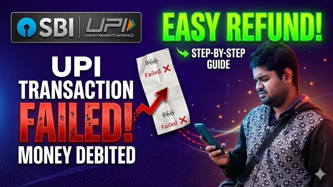 How To Refund Money After UPI Transaction Failure in SBI | Money Debited But Transaction Failed ⚡