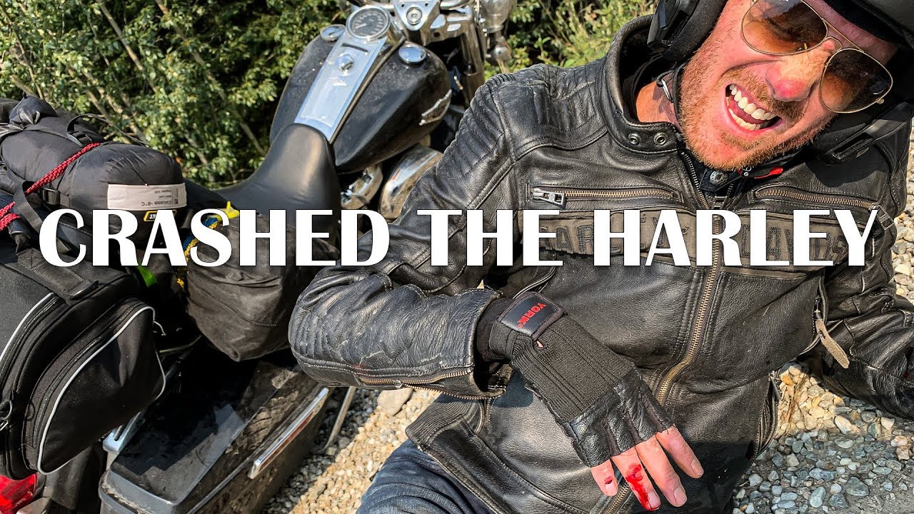 CRASHED THE RENTAL HARLEY DAVIDSON ON GRAVEL