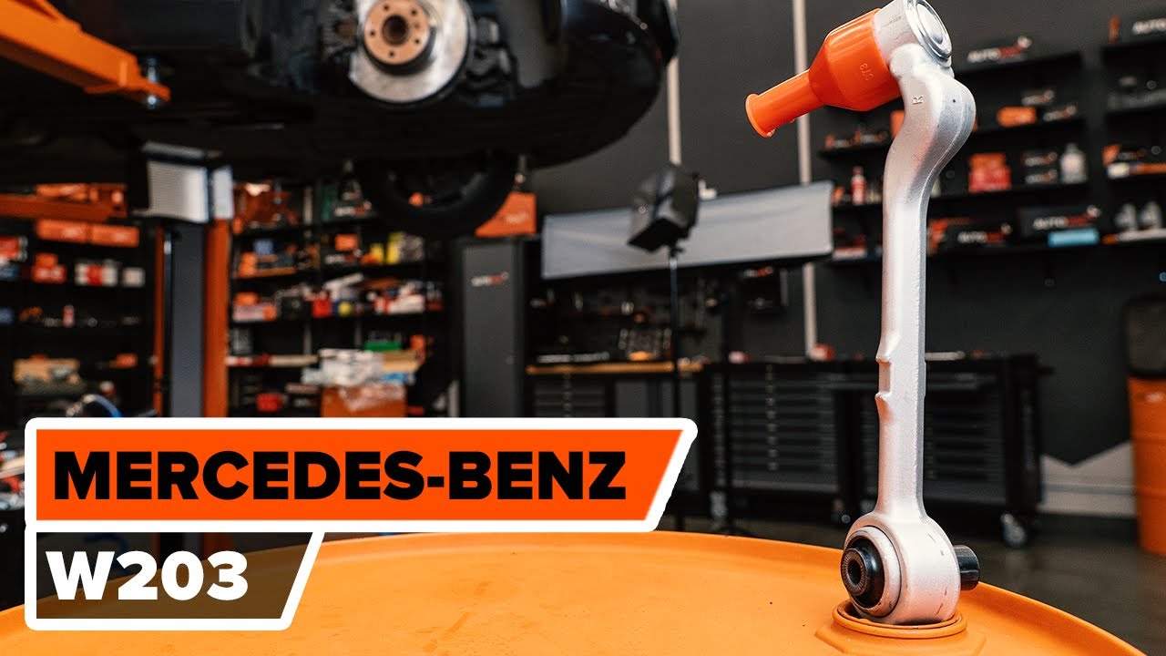 MERCEDES-BENZ C W203 első felfüggesztés első alsó lengőkar csere [ÚTMUTATÓ]