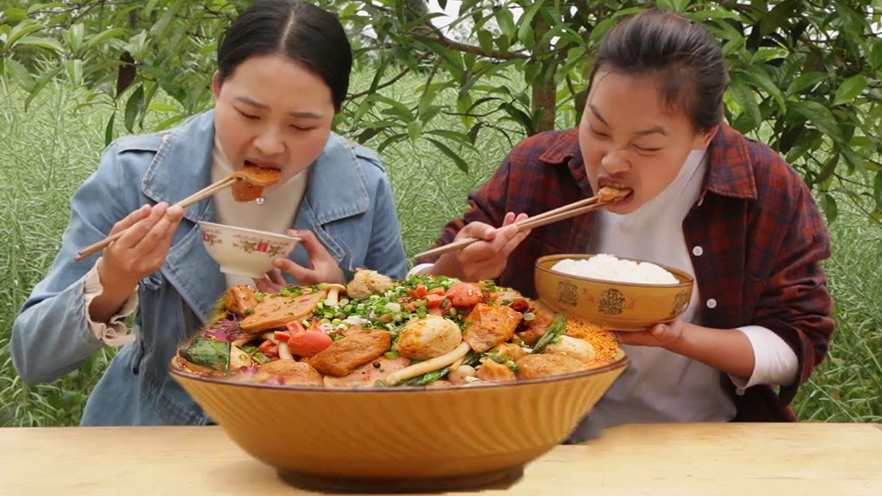 Qiumei делает подлинное блюдо Чэнду, название «Rising Vegetables Xi Shi» действительно неординарное
