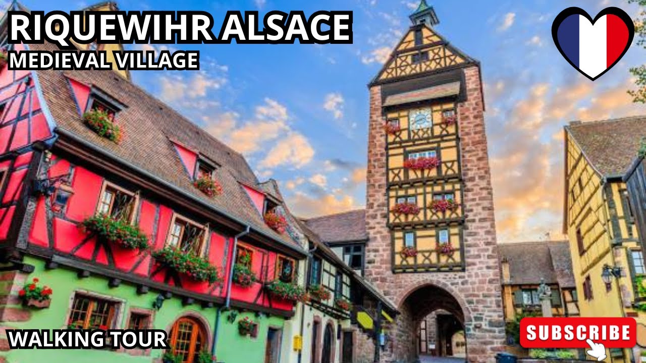 RIQUEWIHR ALSACE BEAUTIFUL MEDIEVAL VILLAGE NEAR STRASBOURG, COLMAR, EGUISHEIM - Walking street