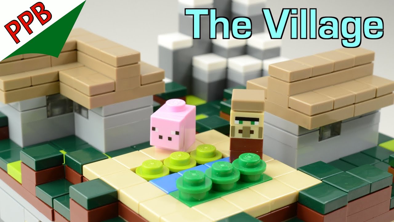 Lego Minecraft: The Village, micro world / Lego stop motion animation build