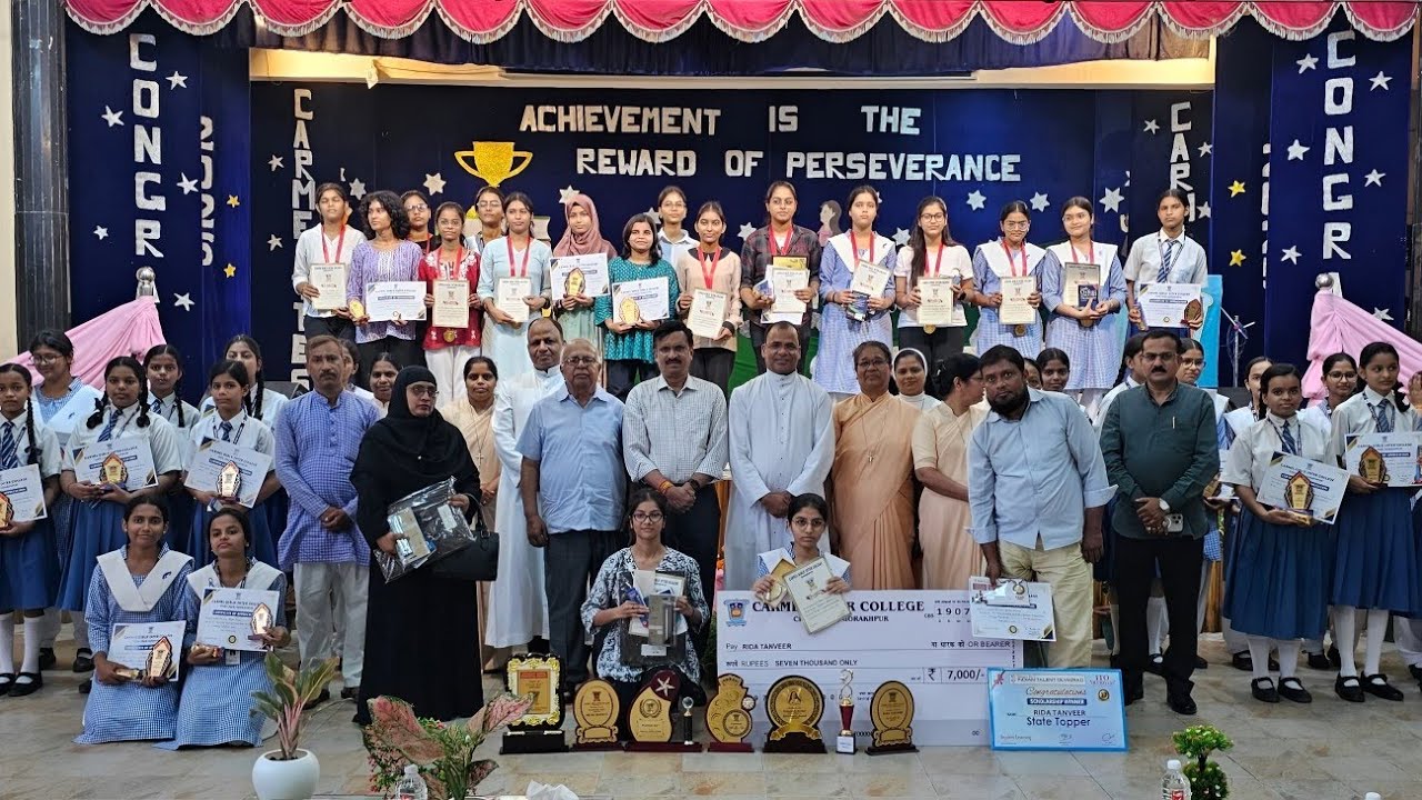 Meritorious Students  2024-25 Achievement is the Reward of Perseverance Carmel Gorakhpur