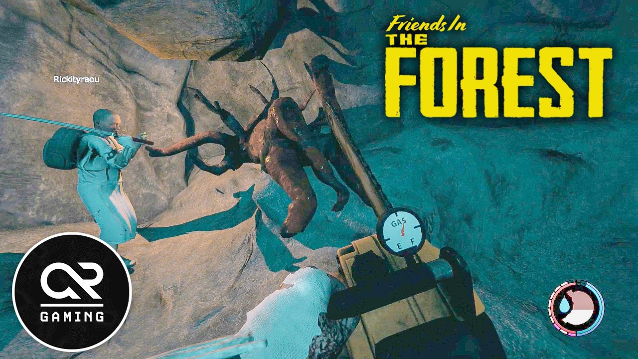 END GAME CAVE!!!!  FRIENDS IN THE FOREST! Part 12 #theforest
