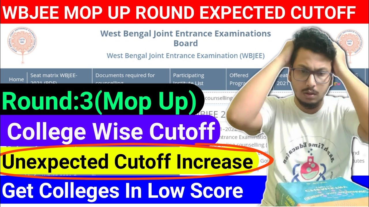 WBJEE MOP UP Round Expected Cut Off🔥 | College wise Cutoff | A Big Cutoff Change😱| Clgs In Low Score