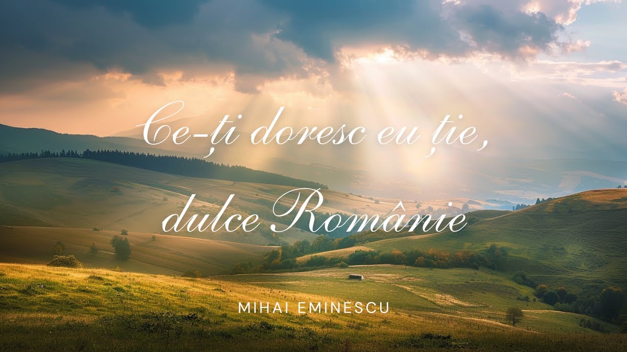 🇷🇴 Ce-ți doresc eu ție, dulce Românie - Mihai Eminescu | Poezie și muzică