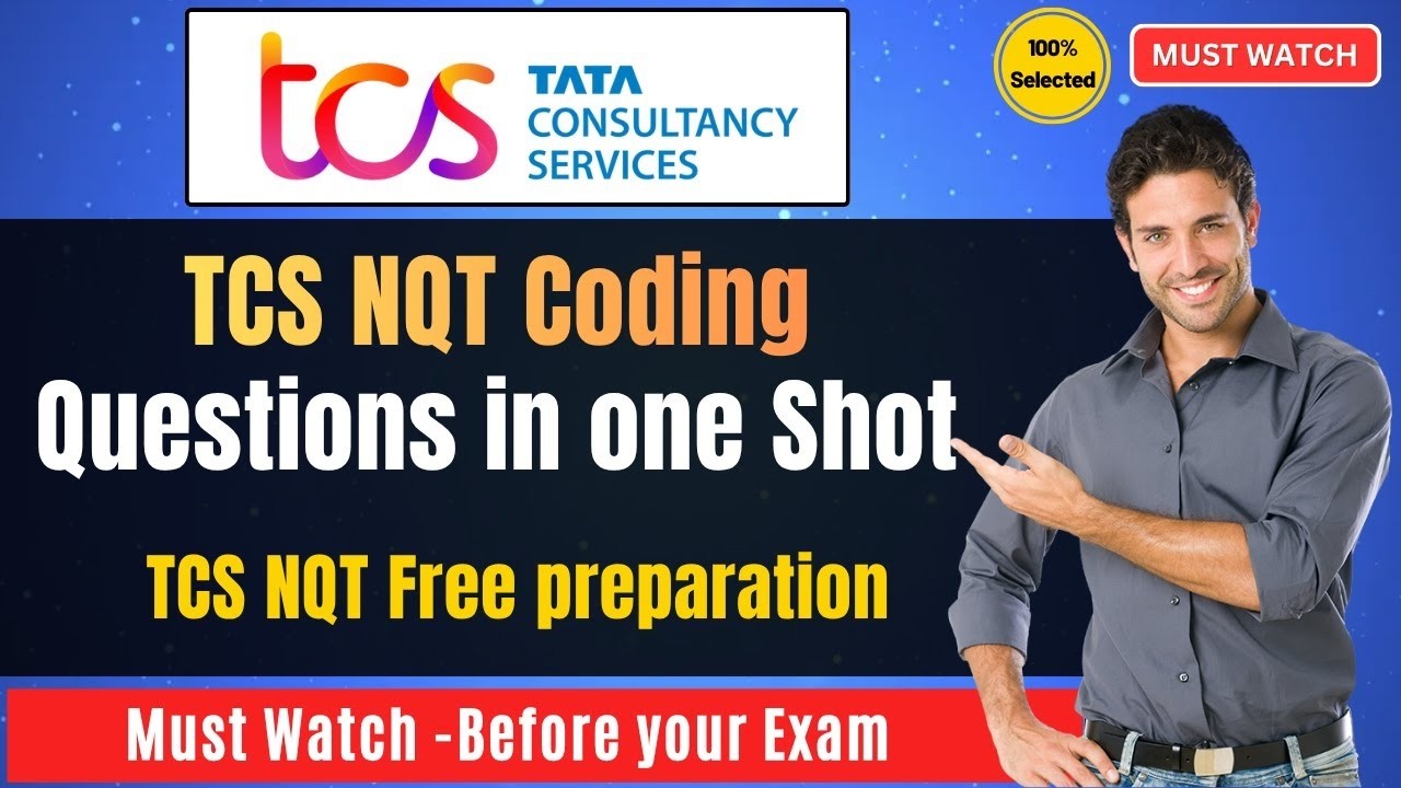 🔥TCS NQT Coding Questions in one shot | TCS NQT Prepration | Most Important questions