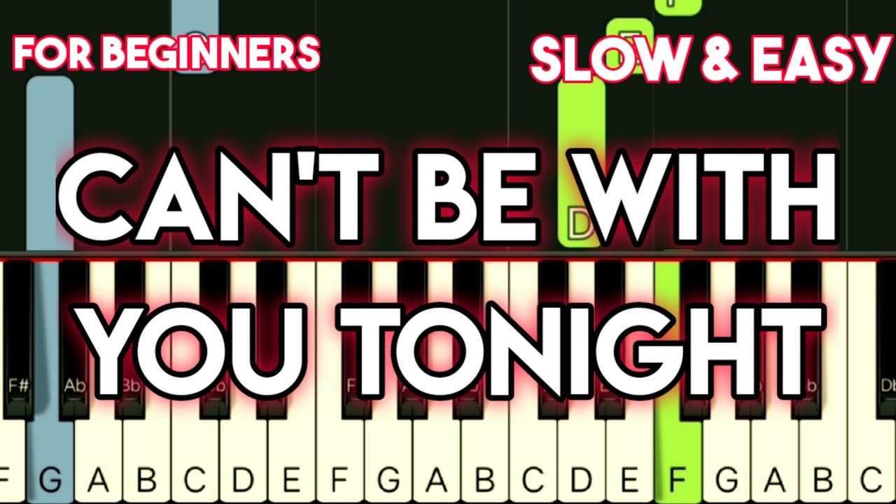 JUDY BOUCHER - CAN'T BE WITH YOU TONIGHT | SLOW & EASY PIANO TUTORIAL