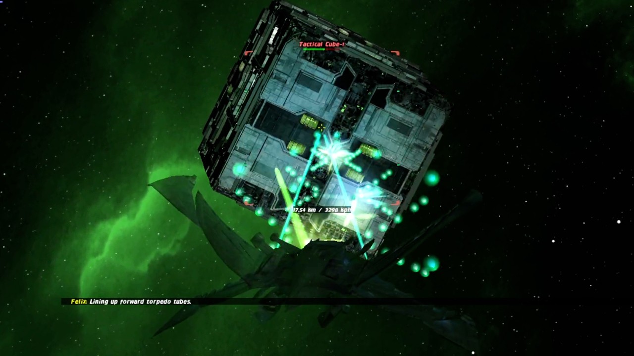 Star Trek Bridge Commander (RM) Reman Bastard Scimitar Vs Borg Megalith Tactical Cubes, 2 Battles