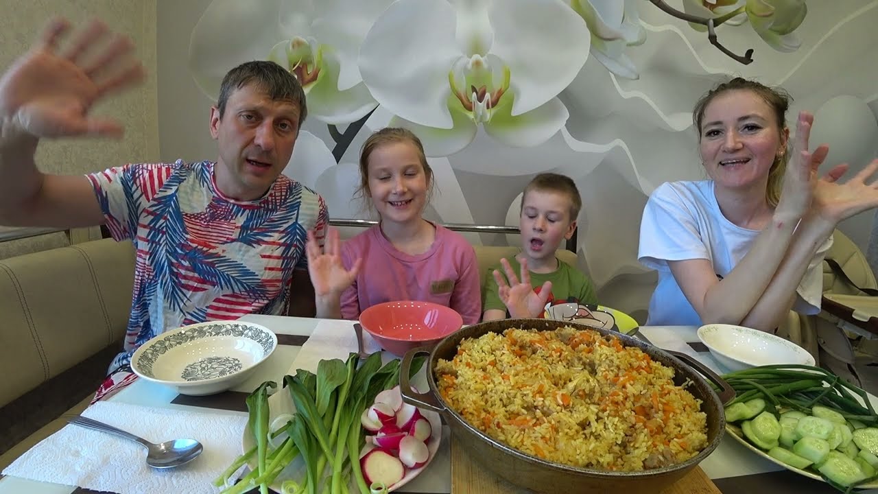 мукбанг домашний БЕСПОДОБНЫЙ ПЛОВВВВВ! | MUKBANG HOMEMADE PILAF #мукбанг
