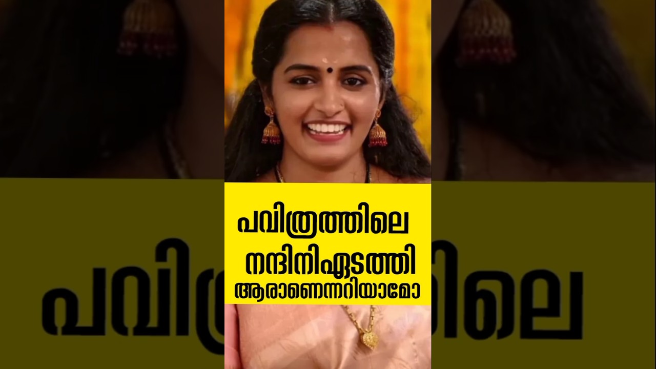 പവിത്രത്തിലെ നന്ദിനി ആരാണെന്നറിയാമോ #shorts #love #pavithram #malayalamnews