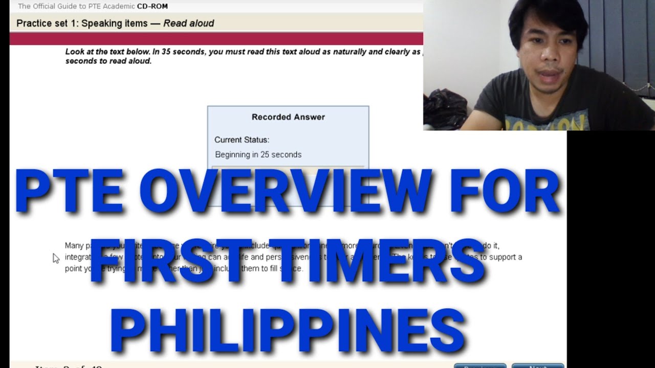 PTE overview speaking philippines