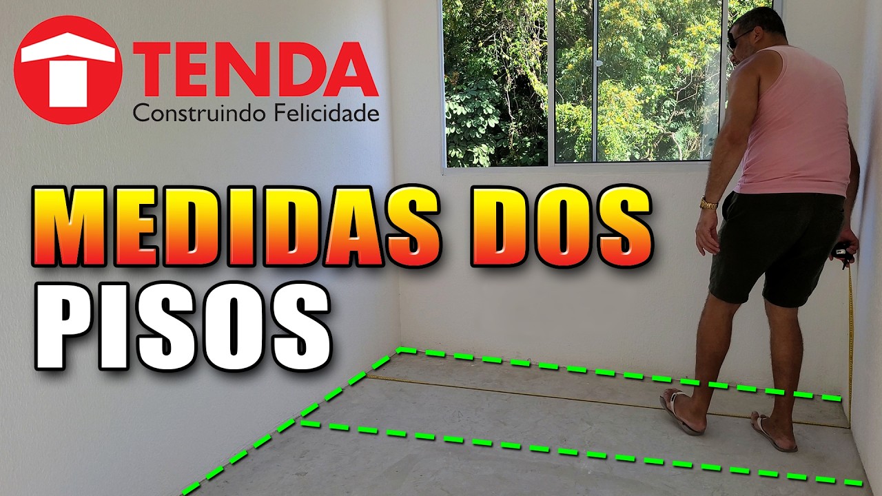 Medidas do piso do apartamento da tenda no formato corredor Condomínio Parque Topázio