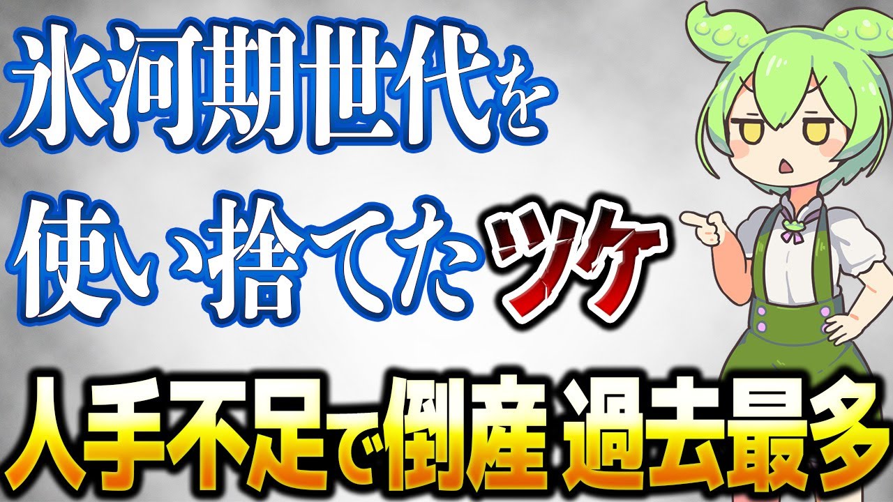 就職氷河期世代を見捨てたツケ【ずんだもん解説】