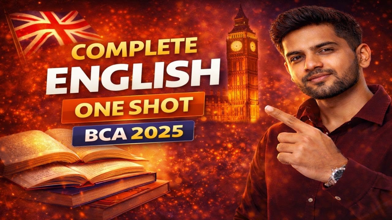 Complete English ONE SHOT 🔥 | Pass English Easily | BCA 2025