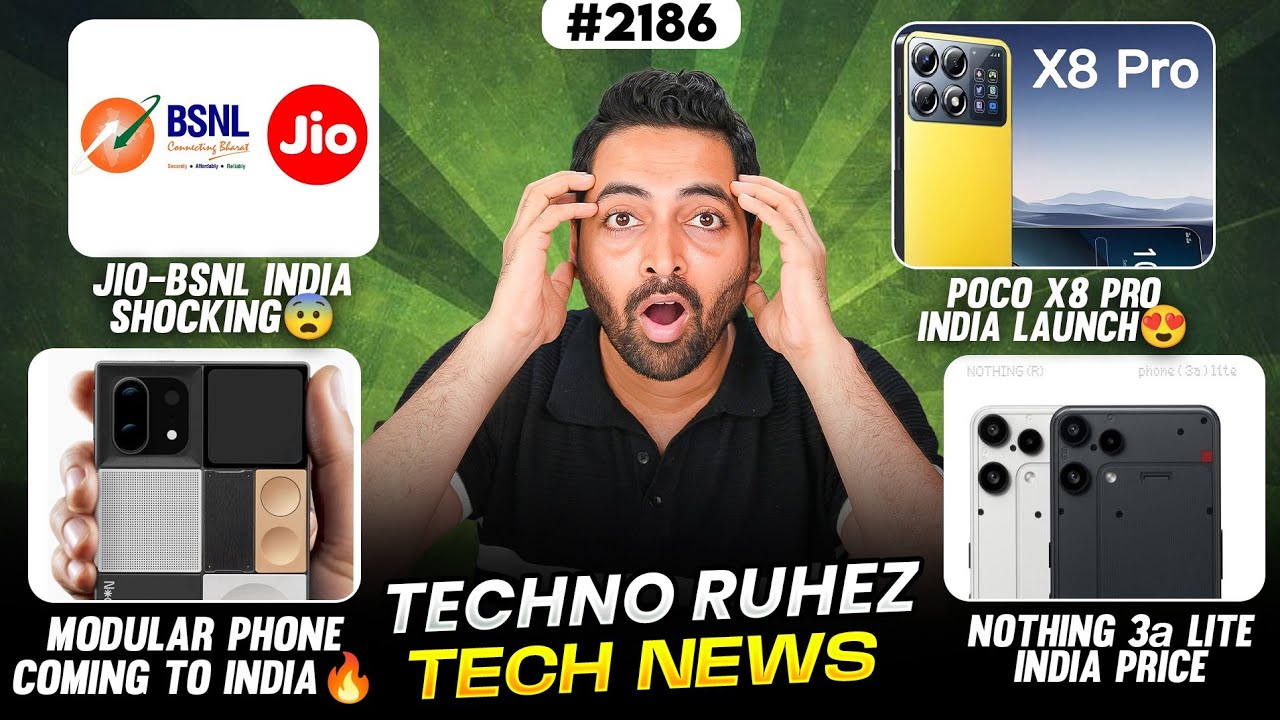 Jio-BSNL Shocking😨,POCO X8 Pro Launch😍,Sony 200MP,Moto Edge 70 India,Modular Phone India,3a Lite