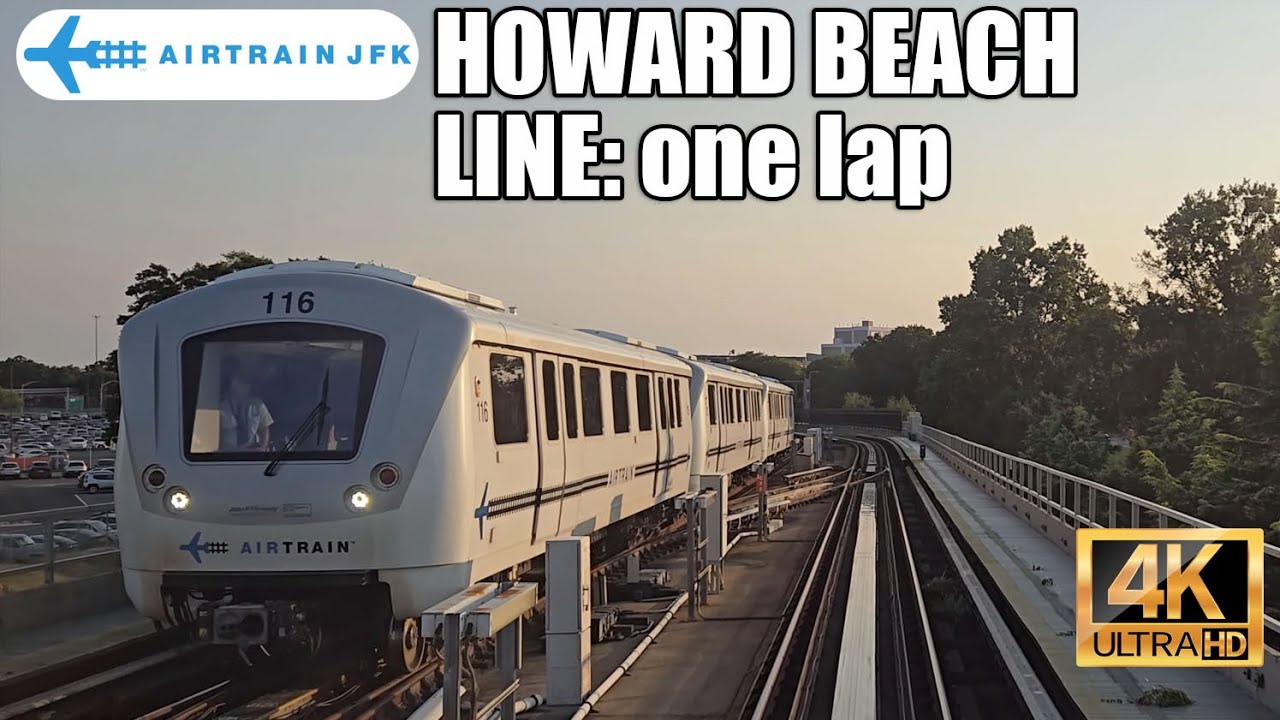 JFK AirTrain ride: One lap of the Howard Beach line (4K)