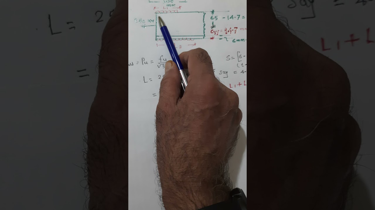 Design of filled weld for angle Section