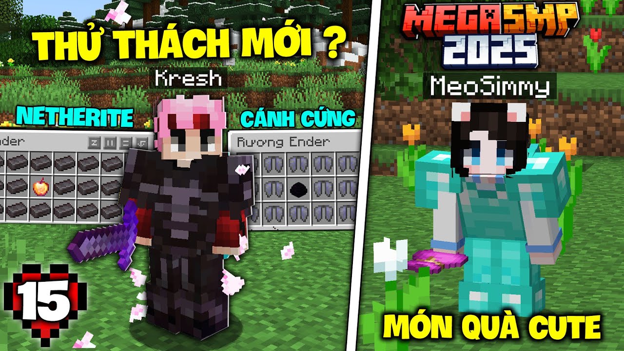 MINECRAFT MEGA SMP 2025 #15: THỬ THÁCH MỚI CỰC KHÓ || MÓN QUÀ CUTE TỪ SIMMY !!