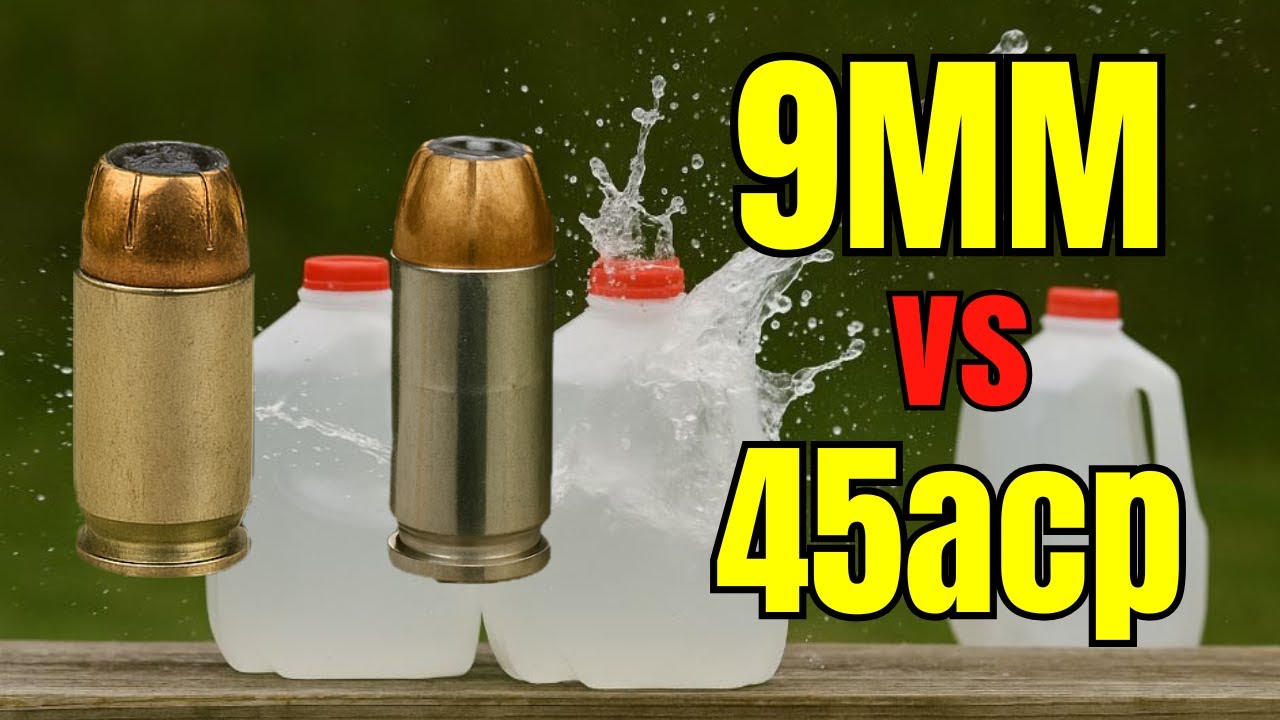9 мм против 45acp: даже близко не стоит?