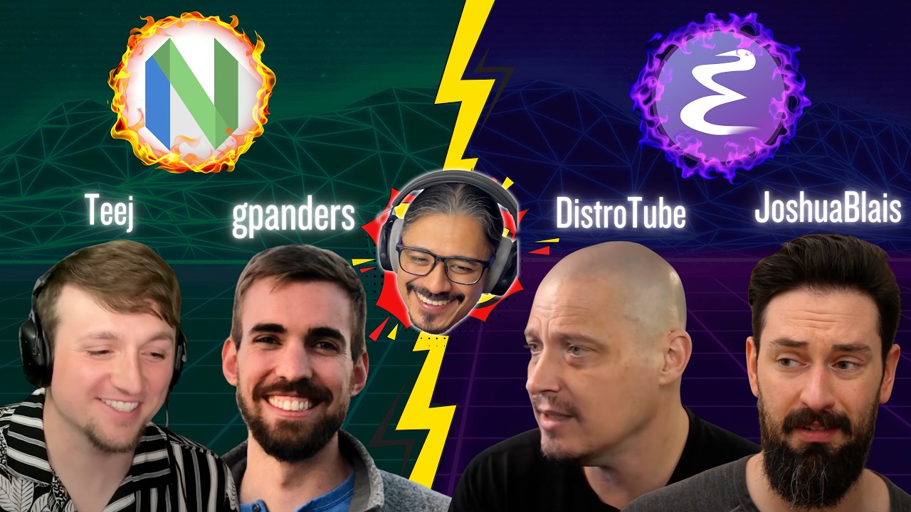 Neovim vs Emacs | Roundtable w/ TJ DeVries, DistroTube, Greg Anders & Joshua Blais