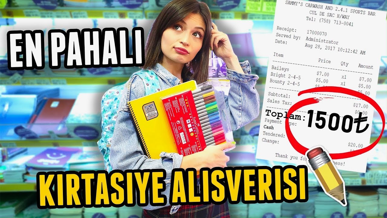 BÜYÜK KIRTASİYE ALIŞVERİŞİ!! (EN PAHALI VS EN UCUZ)