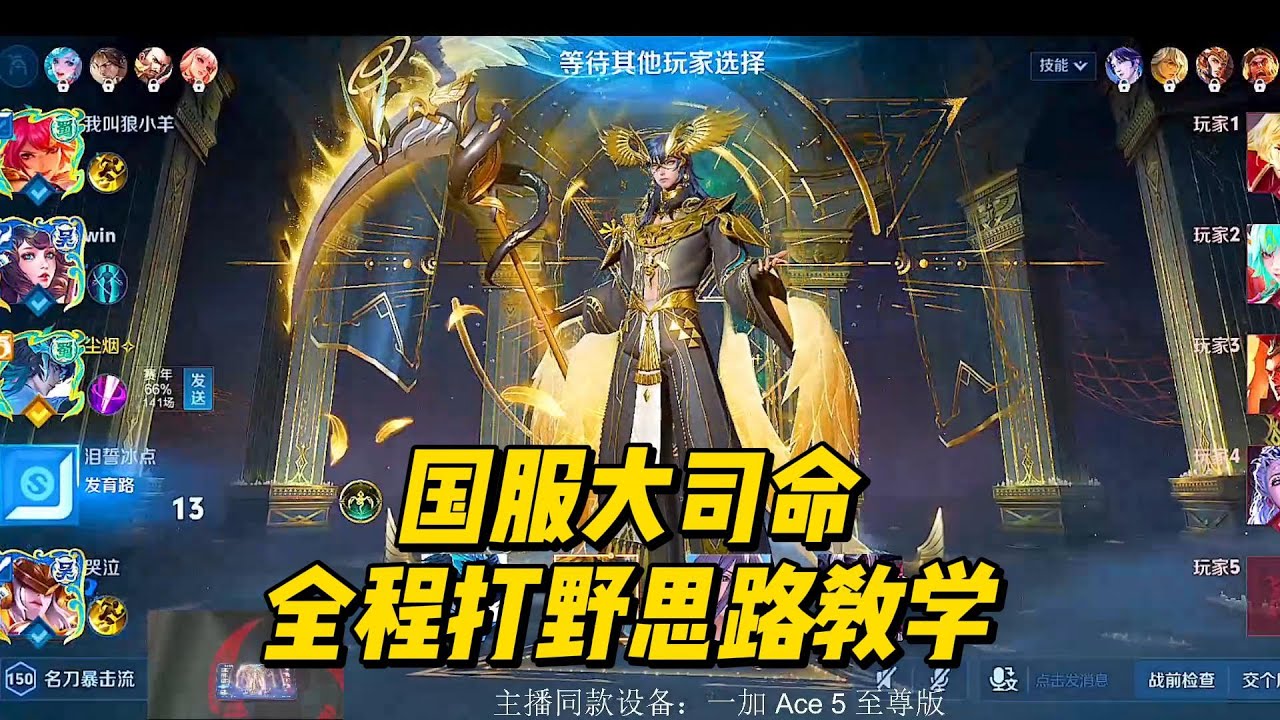 国服大司命，全程打野思路教学！
