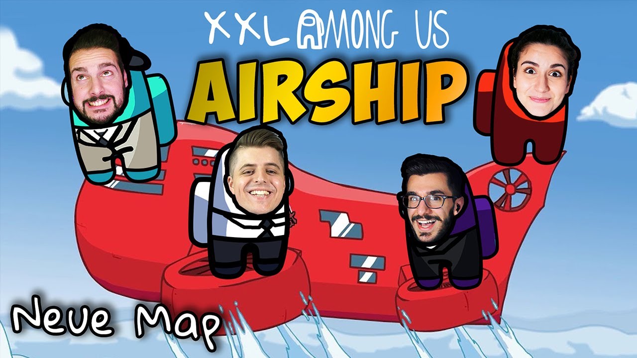 XXL AMONG US AUF DER NEUEN MAP „Airship“ 🚀✈️ Kaan gewinnt alleine als Impostor! 500 IQ Gameplay😧