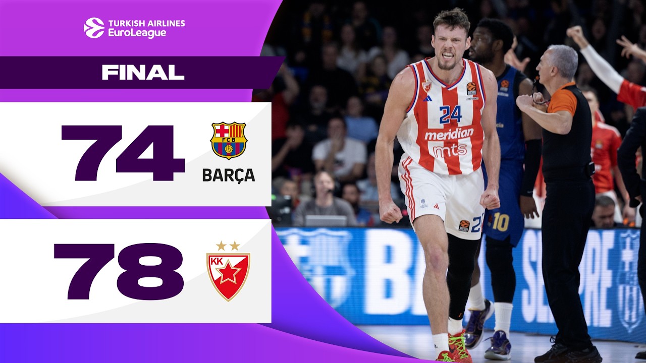 EPIC FINISH Secured by Davidovac | Barcelona – Crvena Zvezda | BASKETBALL HIGHLIGHTS R18 2024-25