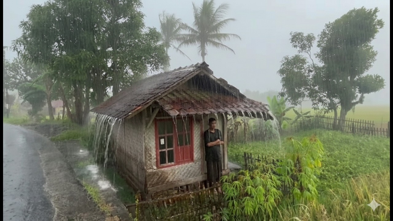 🎧 Heavy Rain Sounds at Night - Sleep, Study, Relax | Ambient Noise Rainstorm, 🌧️