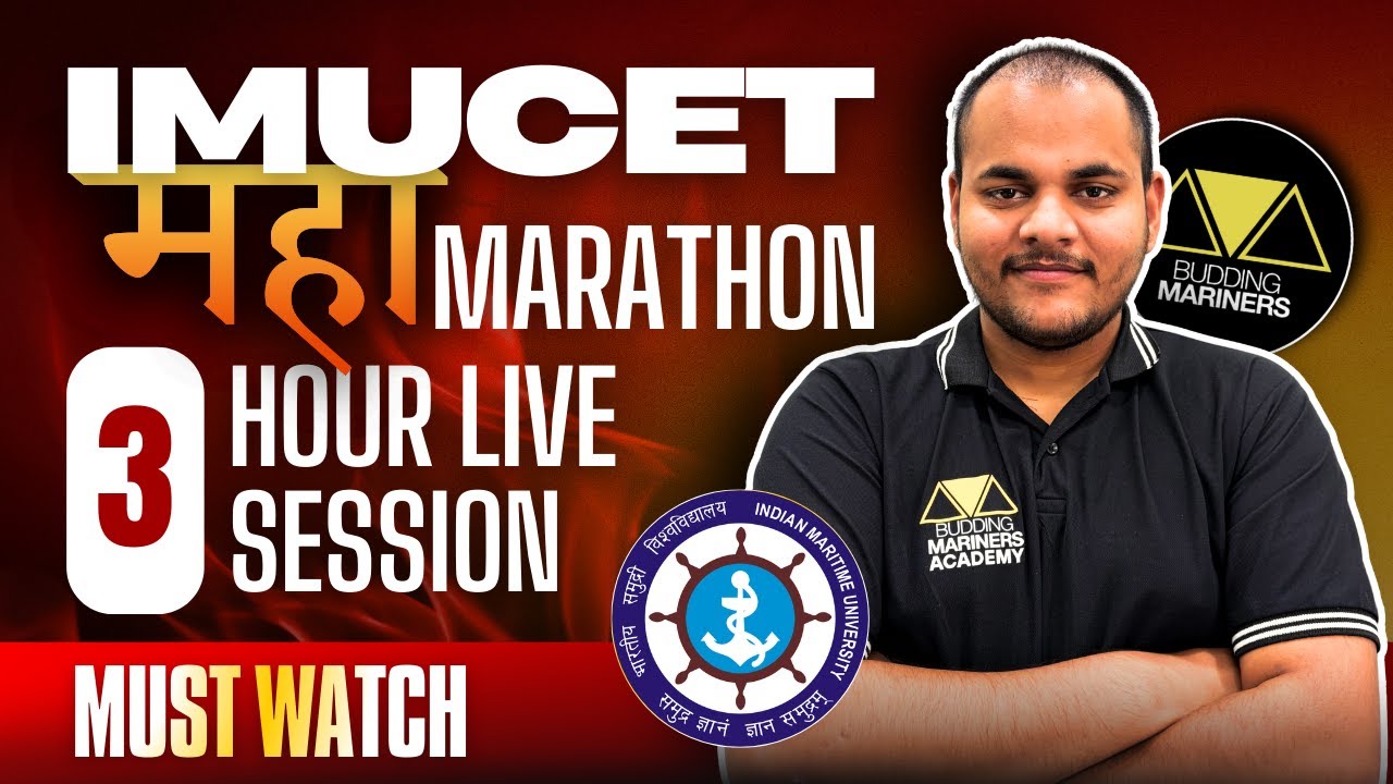 IMUCET 2026 Maha Marathon Session | 3 Hours LIVE | BM Merchant Navy