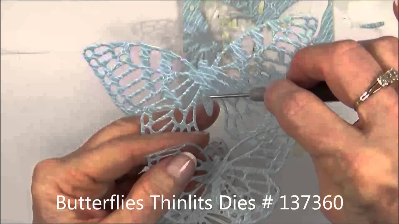 Stampin Up Thinlits and Wax Paper Technique