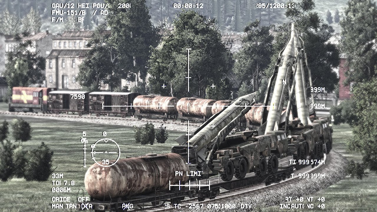 ARMA 3: AC-130 in action | TRAIN AMBUSHED IN Ukraine | Rocket Missile Destroyed (Gameplay) #1