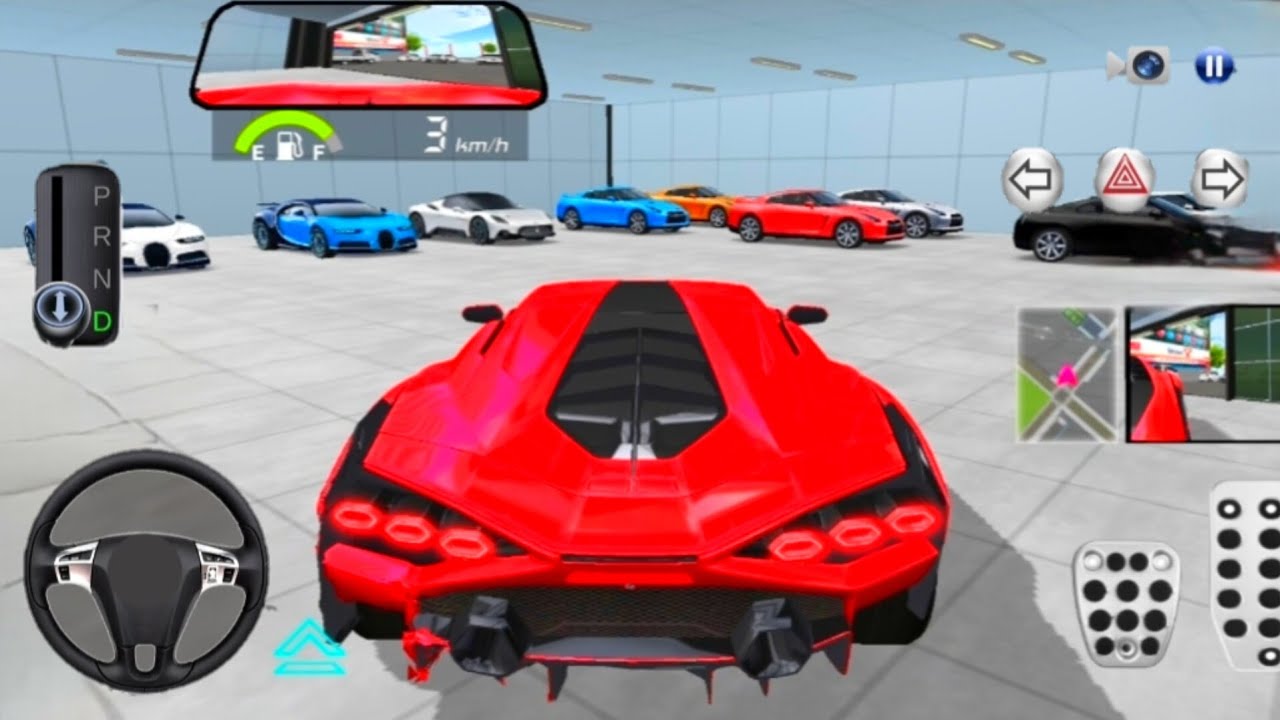 Red Neo Lamborghini Driving & Repair Scene! 🔧🏎️ | 3D Driving Class Car Game💥