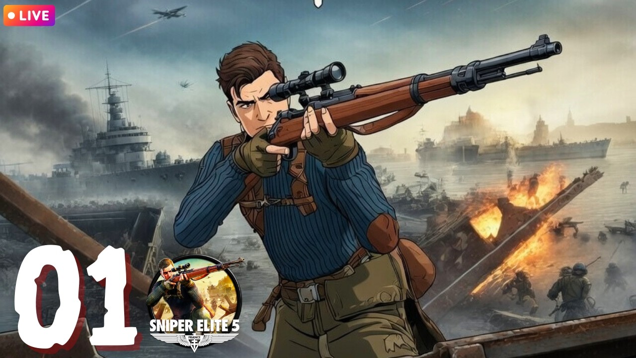 🔴 Sniper Elite 5 LIVE | First Mission Stealth Kills Begin🎯