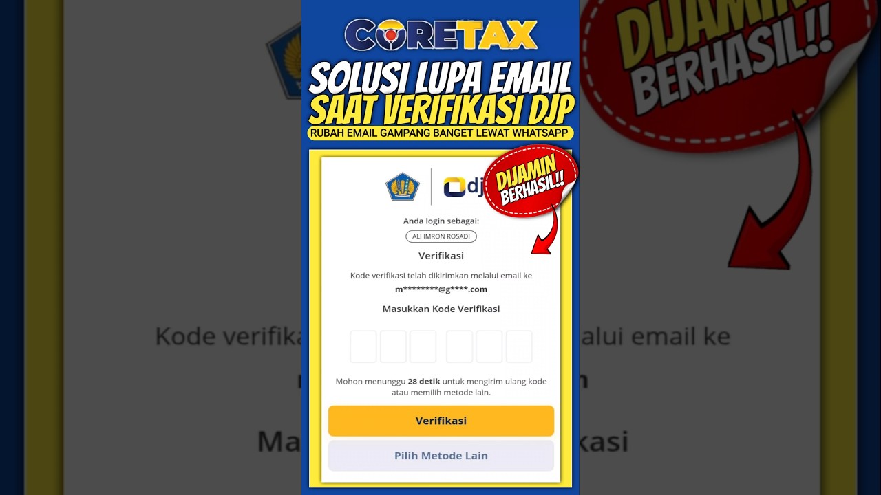 Verifikasi akun DJP lupa email? Lakukan cara ini!! #coretax #npwp #pajak #djponline