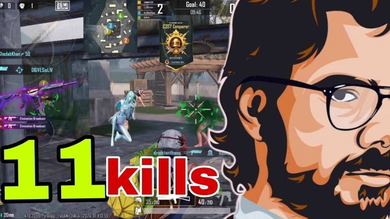 BIZON +AWM 11KILLS l BGMI 