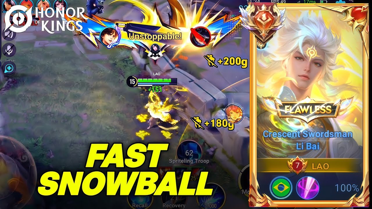 Li Bai Gameplay – Snowballed Too Hard To Stop - Honor Of Kings