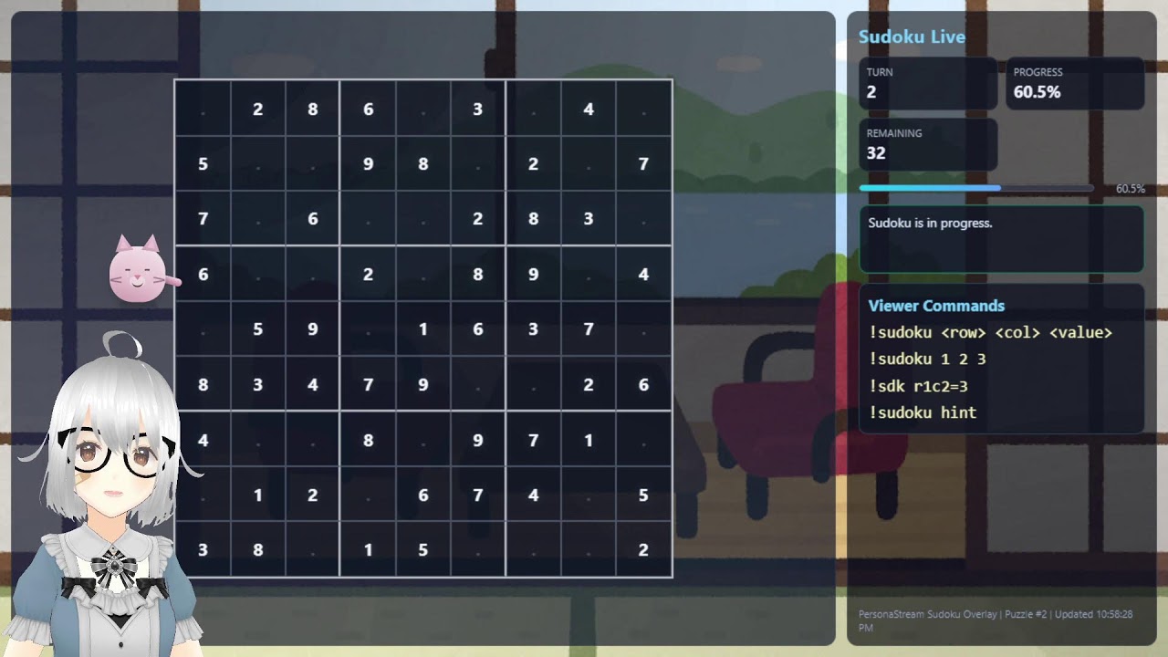 [TEST] Vi's Brain Workout 🧠 (Short Chat + maybe Sudoku Tech Test) #2