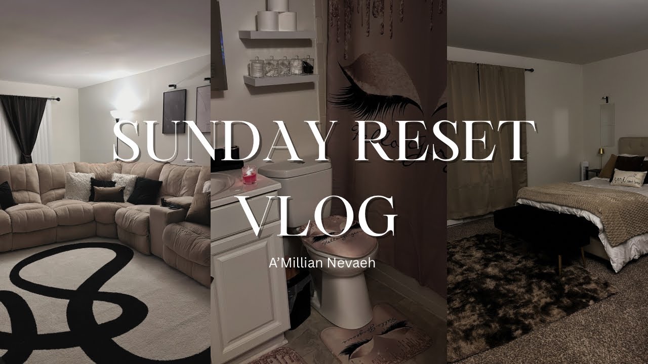 Sunday reset vlog🫧 productive day, deep cleaning my messy apartment & decluttering| A’Millian Nevaeh