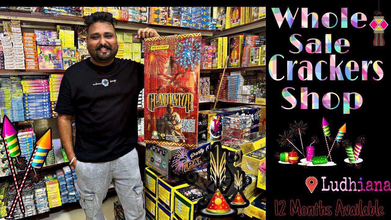WHOLE SALE CRACKERS SHOP IN LUDHIANA  ||12 Months Crackers Available || Amit11vlogger