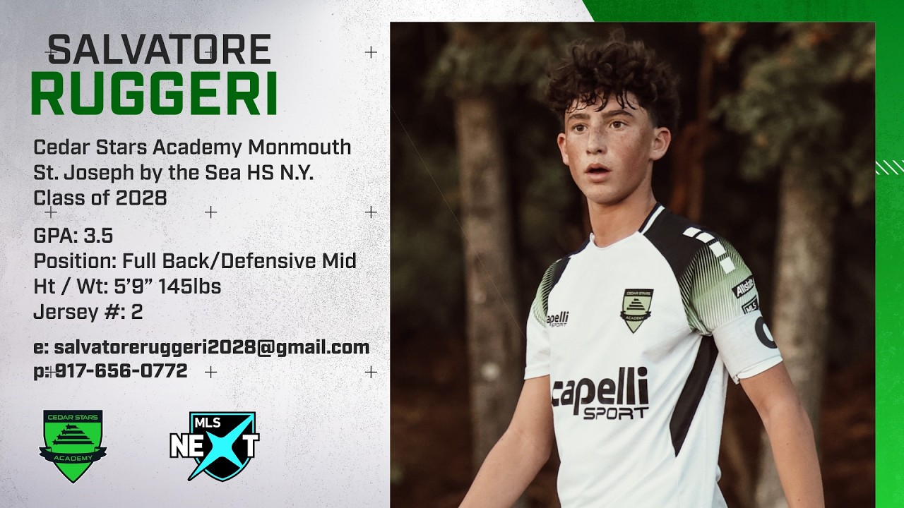 Salvatore Ruggeri #2 | Fall 2025 Highlights | MLS NEXT Homegrown | Class of 2028 College Recruit