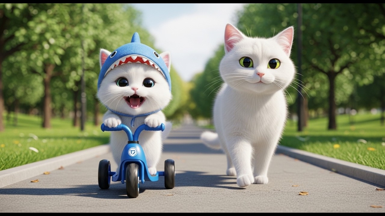 kitten Helps Mama Cat Bake Waffles 🍰💖 Wins a trip to park  🎁 Heartwarming Story