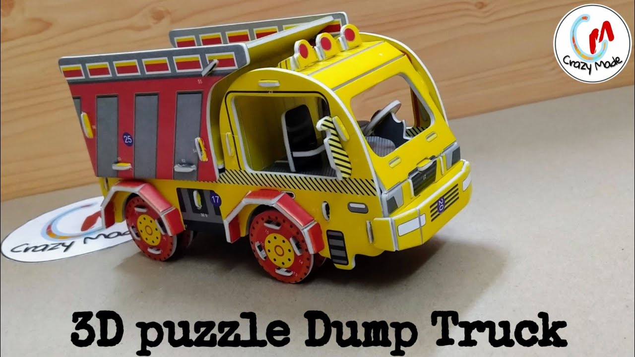 How to make a dump Truck out of cardboard | 3D Puzzle Dump Truck making | DIY easy