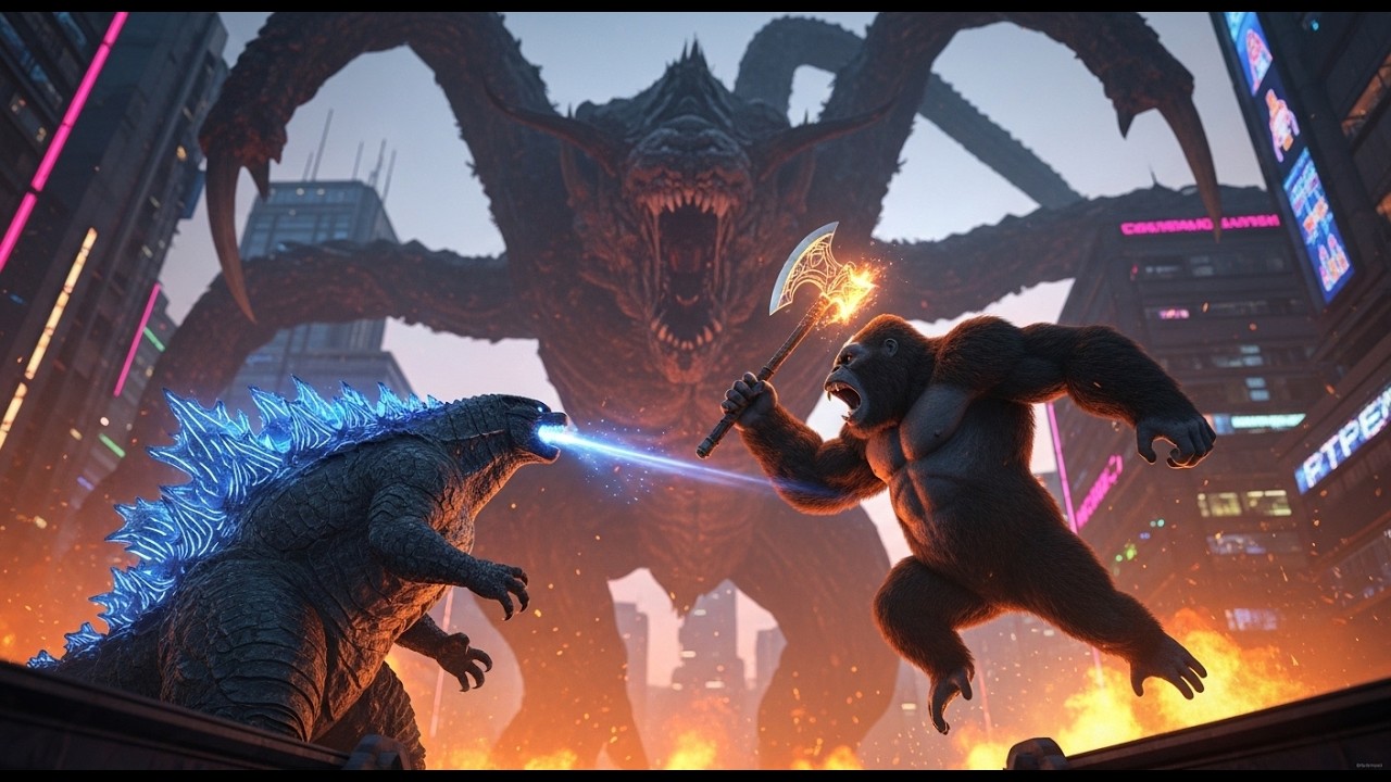Godzilla vs. Kong vs. the Beast - Epic Battle for Survival