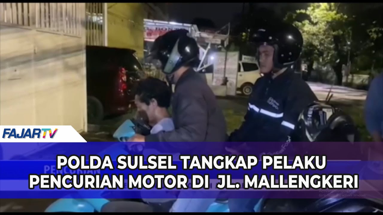 POLDA SULSEL TANGKAP PELAKU PENCURIAN MOTOR DI  JL  MALLENGKERI