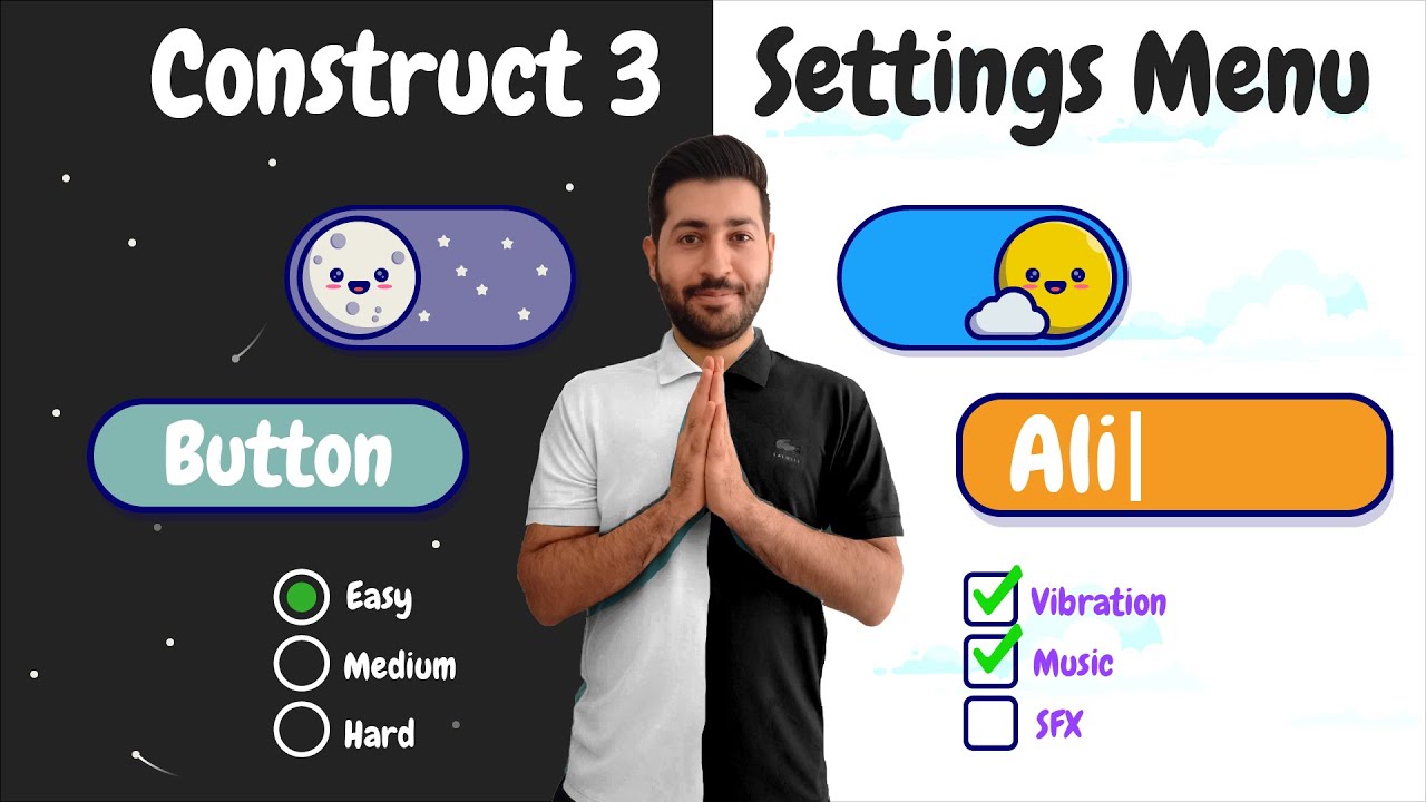 Construct 3 Settings Menu (Most Common UI Elements) + Source Code