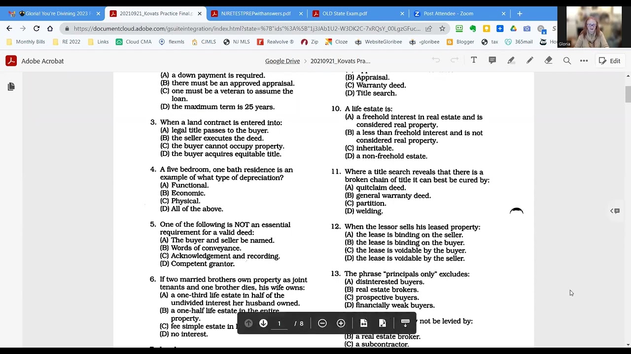 Review Class for NJ Real Estate  License Exam