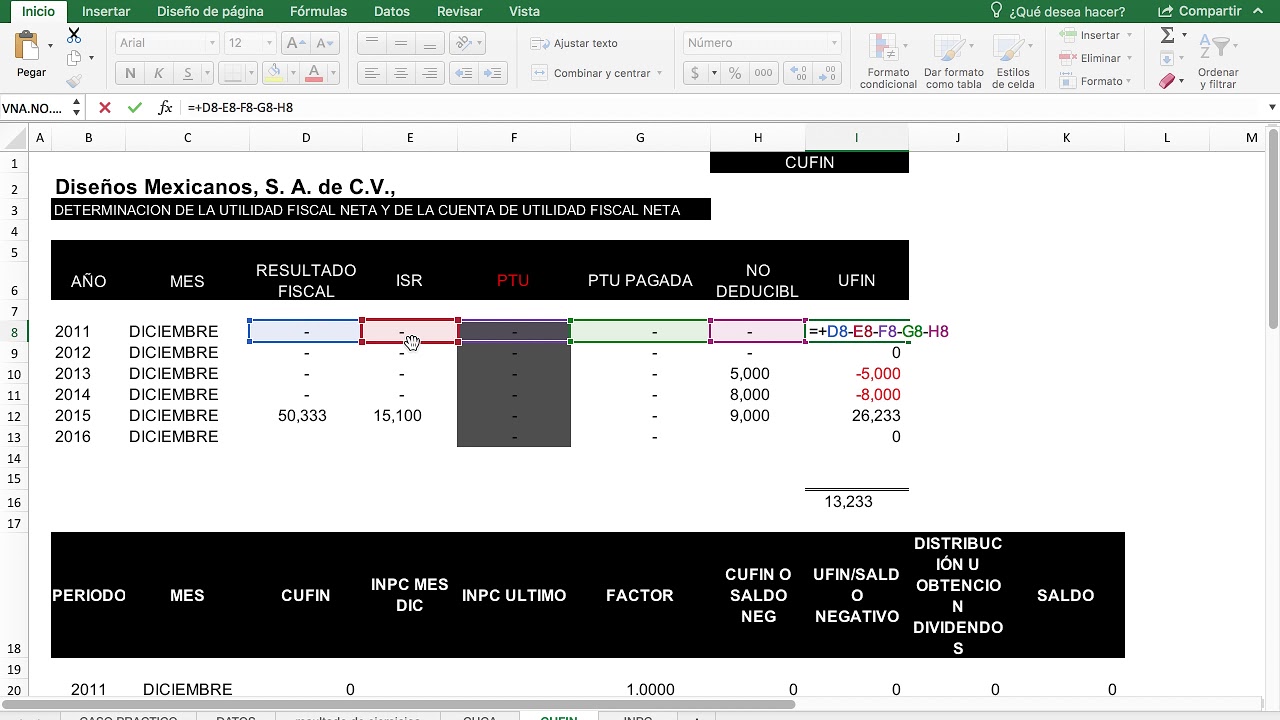 Calculo de ISR por reducción de capital